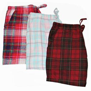 Sexy Basics Lounge Shorts/Cotton Brush Drawstring Shorts 3 Pack Medium Red Pink